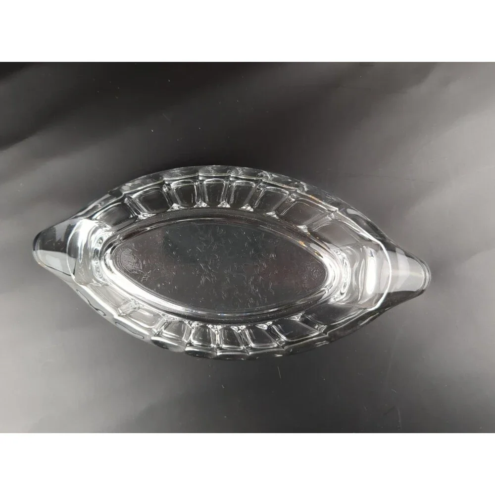 Vintage Glass Decorative Candy Dish Oval Shaped Banana Split‎ Relish Trinkets